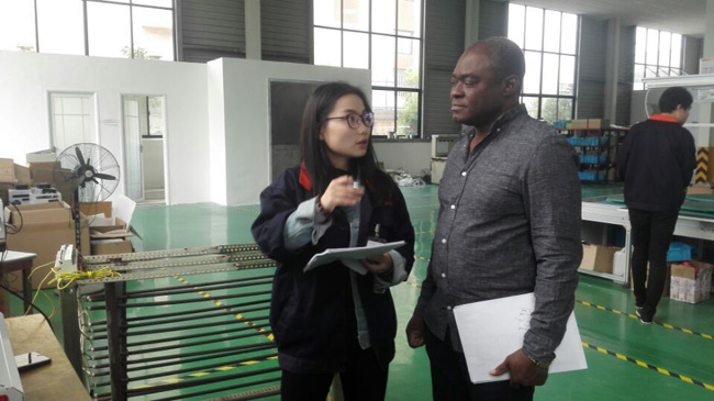 Warmly Welcome Customer Mr. Guy from Benin visiting our company